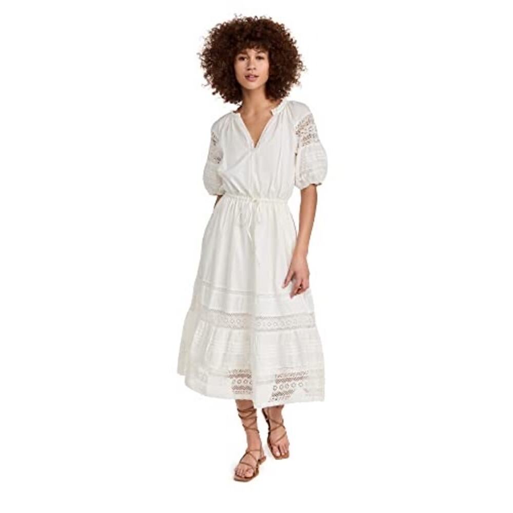 Velvet by Graham & Spencer Ivory Andy Cotton Dress Size Small